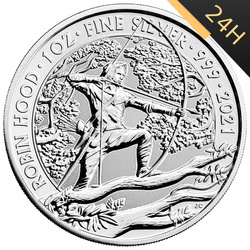 SREBRNA MONETA MITY I LEGENDY:ROBIN HOOD 2021 1 oz 24H VM