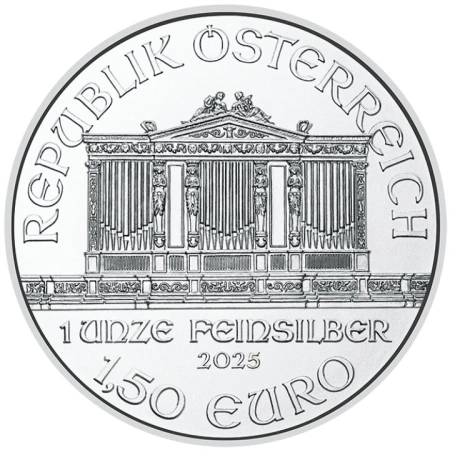 SREBRNA MONETA WIEDEŃSKI FILHARMONIK 1 oz 24H 2025/2026