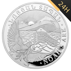 SREBRNA MONETA ARKA NOEGO LOSOWY ROCZNIK 1 oz 24H VM